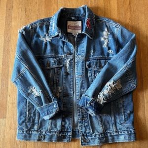 Eddie Bauer Distressed Jean Jacket